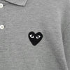 Play Comme des Garçons 灰色心形徽标短袖 Polo 衫