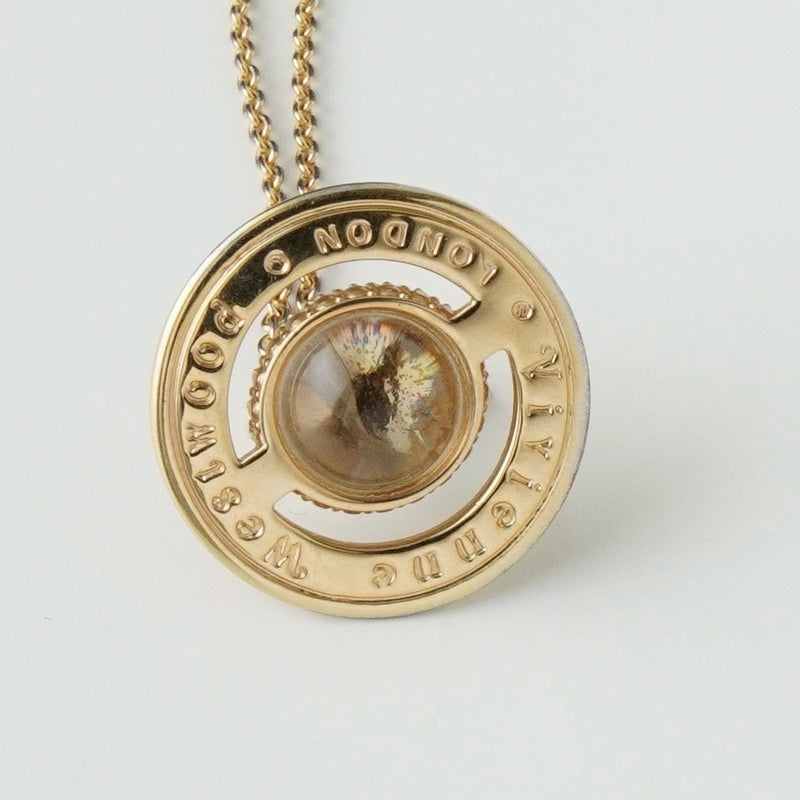 ヴィヴィアン ウエストウッド オーブ ラインストーン ネックレス ゴールド 箱付き - NEWSED