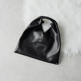 エムエムシックス メゾン マルジェラ レザー ジャパニーズバッグ スモール クラシック ハンドバッグ ブラック - NEWSED