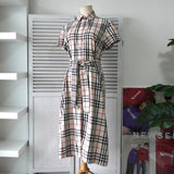 バーバリー ノバチェック 半袖 シャツ ワンピース アイボリー - NEWSED