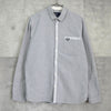 蓝灰色 Fred Perry 徽标刺绣长袖衬衫