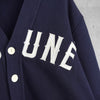 Maison Kitsune College Logo Sweatshirt Cardigan Navy
