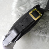 ロエベ アナグラム レザー ショルダーバッグ ポシェット ブラック - NEWSED