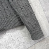 ポロ ラルフローレン ロゴ 刺繍 ニット グレー - NEWSED