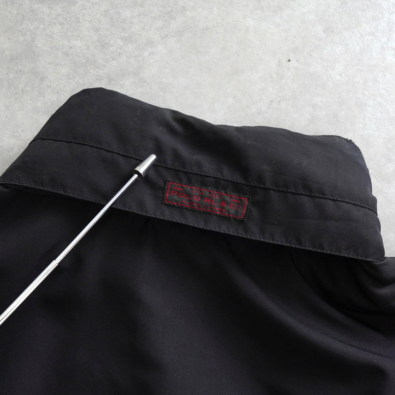 ポロ ラルフローレン ナイロン切り替え フリースジャケット ブラック - NEWSED