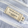 Maison Kitsune Tricolor Striped Long Sleeve Shirt in Blue