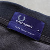 Fred Perry logo embroidered checkered short sleeve polo shirt in grey