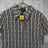 フェンディ ズッカ 総柄 パイル地 半袖ポロシャツ グレー タグ付き未使用品 - NEWSED