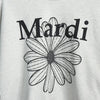 マルディメクルディ フラワー スウェット ホワイトグレー レディース