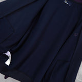 フレッドペリー トラックジャケット ブルゾン ロゴ刺繍 ダークネイビー/ダークパープル - NEWSED