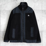 ナイキ エーシージー リバーシブル ボア ジャケット ナイロンジャケット ロゴ刺繍 ブラック - NEWSED