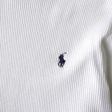 ポロ ラルフローレン サーマル ロゴ刺繍 ホワイト - NEWSED
