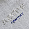 Supreme Metal Logo 灰色连帽衫