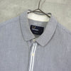 蓝灰色 Fred Perry 徽标刺绣长袖衬衫