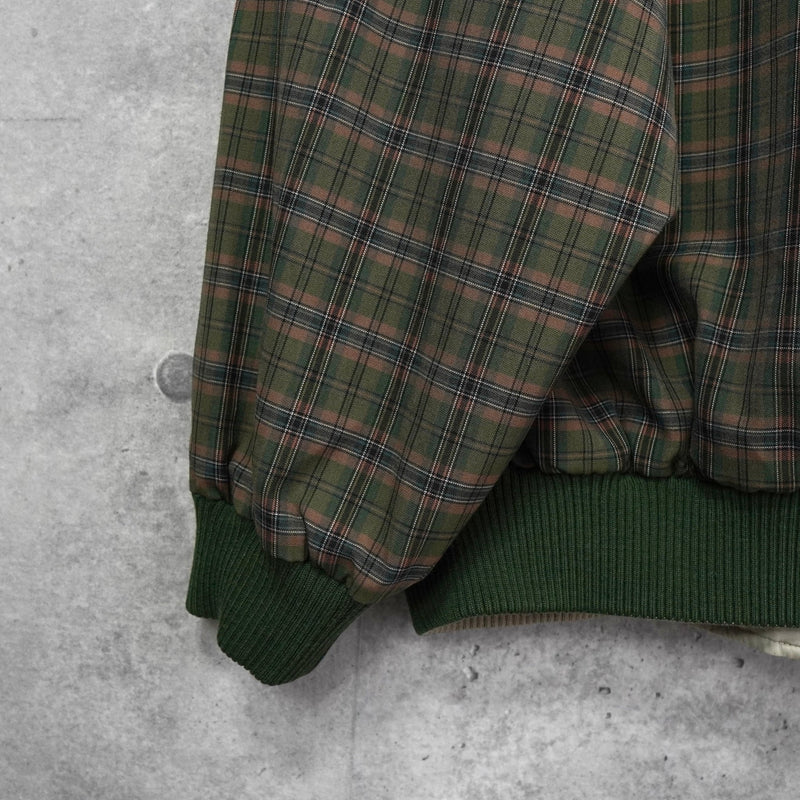 ラコステ リバーシブル ロゴパッチ チェック柄 スウィングトップ ブルゾン オフホワイト / カーキ - NEWSED