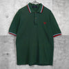 フレッドペリー ロゴ刺繍 半袖ポロシャツ グリーン