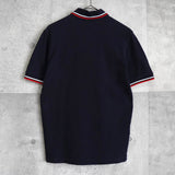 フレッドペリー ロゴ刺繍 半袖ポロシャツ ネイビー / レッド / ホワイト - NEWSED