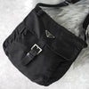 Prada nylon shoulder bag in black