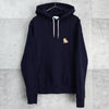 Maison Kitsune 狐狸贴片连帽衫 海军蓝
