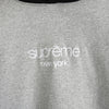 Supreme Logo 双色灰色连帽衫