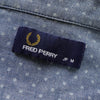 Fred Perry 徽标刺绣蓝色圆点长袖衬衫