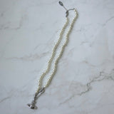 ヴィヴィアン ウエストウッド オーブ フェイクパール ピン ラインストーン ネックレス チョーカー シルバー - NEWSED