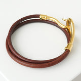 エルメス レザー ジャンボ チョーカー ブレスレットブラウン 箱付き - NEWSED