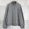 Polo Ralph Lauren 徽标刺绣半拉链灰色运动衫