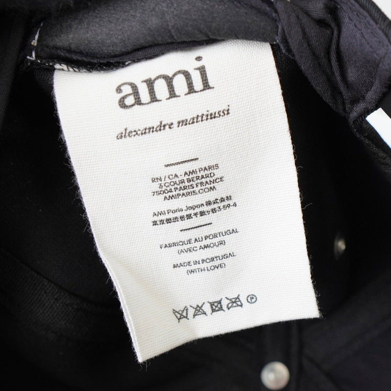 アミパリ アミ パリス ハートロゴ キャップ ブラック - NEWSED