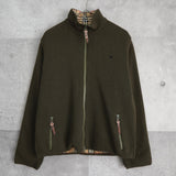 バーバリー ブルーレーベル フリースジャケット ノバチェック裏地 カーキ - NEWSED