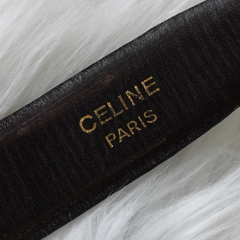 セリーヌ トリオンフ レザー ベルト ゴールド / ブラック - NEWSED