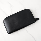 プラダ サフィアーノ レザー 三角プレート ラウンドジップ 長財布 ブラック - NEWSED