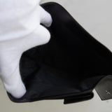 プラダ サフィアーノ レザー 三つ折り財布 三角プレート ブラック - NEWSED