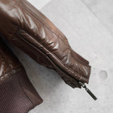 バーバリー ブラックレーベル ファー襟 パテント ダウンジャケット ブラウン - NEWSED