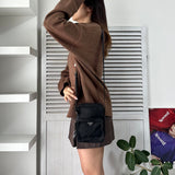 プラダ テスート ポコノ ナイロン ミニ ショルダーバッグ 三角プレート ブラック - NEWSED