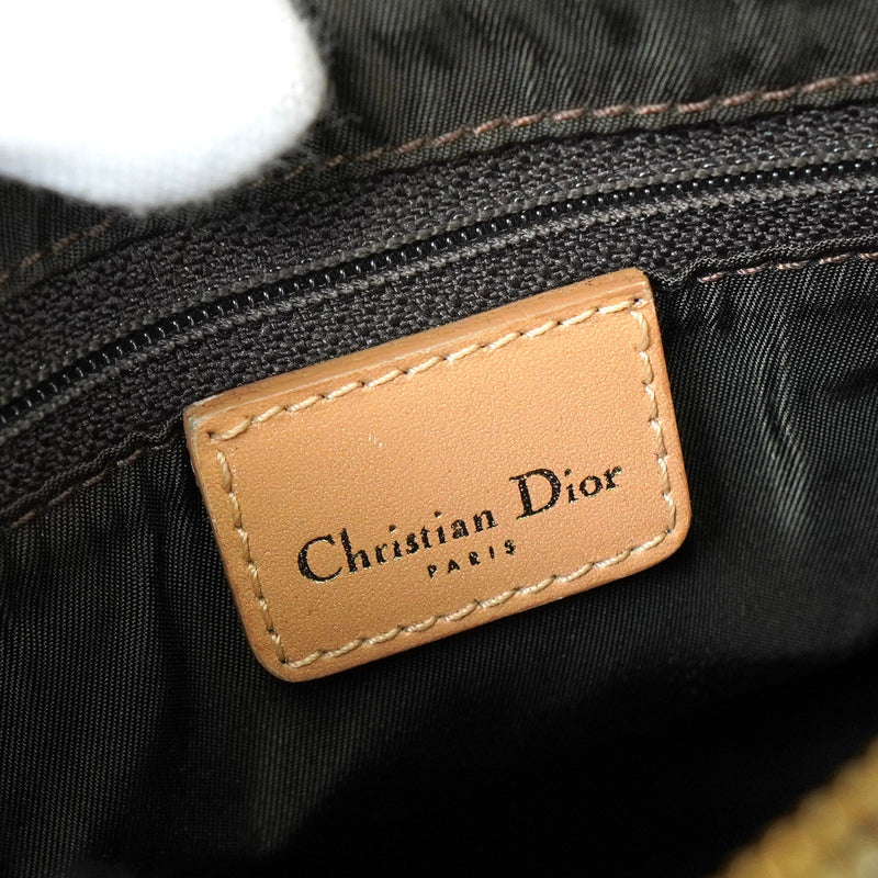 クリスチャン ディオール トロッター キャンバス / レザー ミニボストンバッグ ブラウン - NEWSED