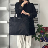 プラダ ポコノ テスート ナイロン レザー トートバッグ ブラック ギャランティーカード付き - NEWSED