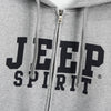 ジープ ロゴ ジップアップ フーディー パーカー グレー メンズ レディース