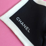 シャネル ロゴ カメリア柄 リボン バイカラー シュシュ ブラック / ホワイト - NEWSED