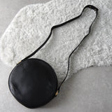 セリーヌ ヴィンテージ トリオンフ ラウンド レザー ショルダーバッグ ブラック - NEWSED