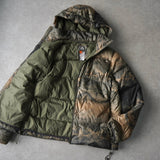 ナイキ エーシージー カモ柄 リアルツリー フーデッド ダウンジャケット カーキ - NEWSED