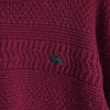 ラコステ ロゴ刺繍 ウール ニット ボルドー メンズ