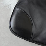 プラダ ポコノ テスート ナイロン / レザー トライアングルロゴ ショルダーバッグ ブラック - NEWSED