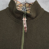 バーバリー ブルーレーベル フリースジャケット ノバチェック裏地 カーキ - NEWSED