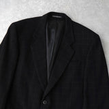 イヴサンローラン ヴィンテージ カシミヤ混紡 シングル テーラードジャケット ブラック - NEWSED