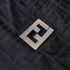 Fendi Zucca Nylon Leather One Shoulder Bag Handbag Black