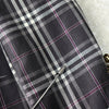 Burberry 复古 Nova 格纹金色纽扣亚麻丝绸定制夹克 紫色