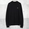 Lacoste 黑色立领针织衫，配徽标贴片