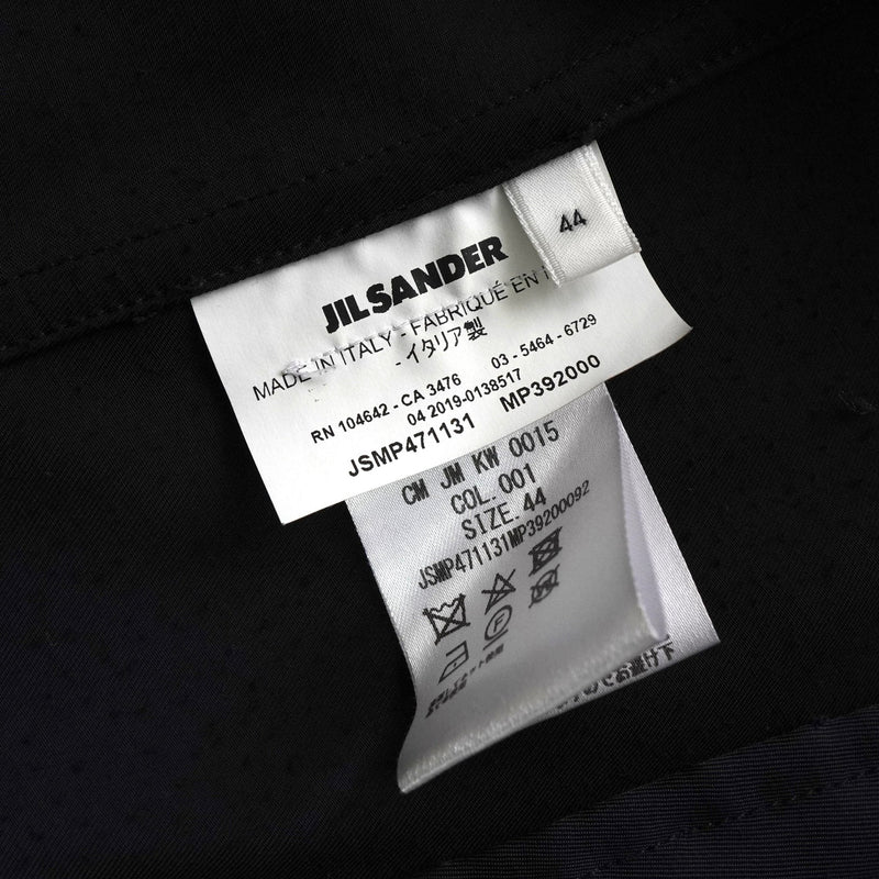 ジルサンダー バックロゴ ビスコース ロングコート スタッフコート ブラック - NEWSED