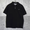 プレイ コムデギャルソン ハート ロゴ 半袖ポロシャツ ブラック